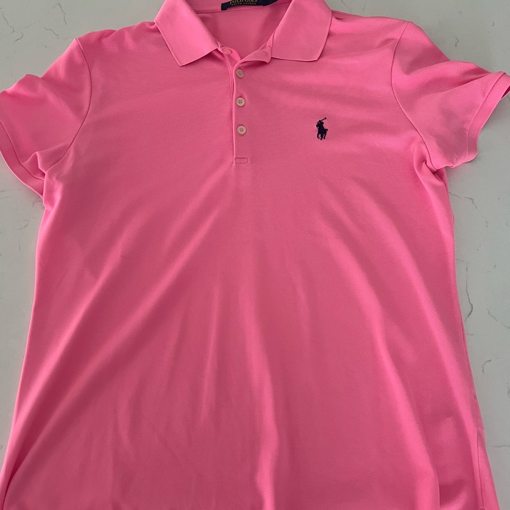 Ralph Lauren Polo Golf Shirt in Vibrant Pink
